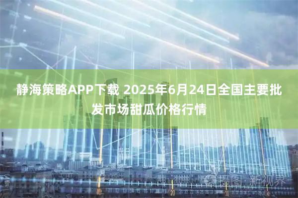 静海策略APP下载 2025年6月24日全国主要批发市场甜瓜价格行情