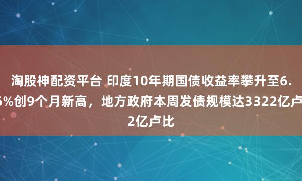 淘股神配资平台 印度10年期国债收益率攀升至6.66%创9个月新高，地方政府本周发债规模达3322亿卢比